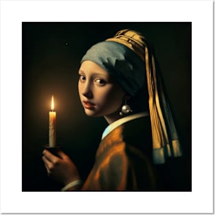 Pearl Earring Candlemas Glow Posters and Art